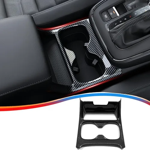 Vista 8 de MUXEE para Honda CRV CR-V 2023 2024 2025 2026 - Cubierta de panel para portavasos de consola central de madera con veta de ABS - Accesorios