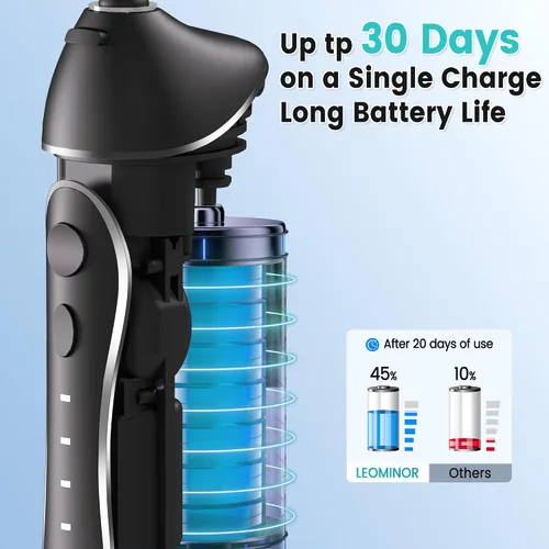 Vista 4 de Aetiovek Leominor - Hilo dental portátil para agua, 10.14 fl oz. irrigador oral actualizado con tanque removible, IPX7 resistente al agua, limpiador