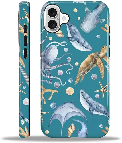 Vista 101 de Funda para iPhone 11, resistente híbrida 2 en 1, protección completa contra golpes con acabado brillante, diseño de collage de tela a cuadros