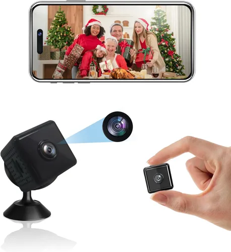 Vista 8 de OVWE Mini cámara oculta, cámara espía de visión nocturna 1080P, cámara de seguridad para el hogar gran angular con detección de movimiento