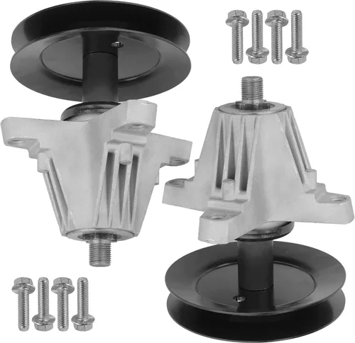 Vista 3 de Caltric Conjunto de 2 husillos de 54 pulgadas para cubierta compatible con Cub Cadet RZT-S54 RZTS54 2014 2015 2016 2017
