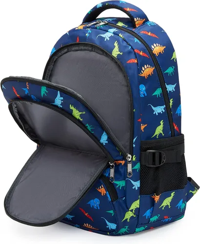 Vista 6 de BLUEFAIRY Mochilas infantiles para niñas y niños, regalos de regreso a la escuela para niños, primaria, primaria, escuela secundaria, Azul marino