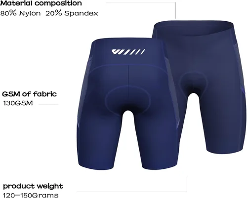 Vista 5 de Wulibike Pantalones cortos de bicicleta para hombre, acolchados 4D para hombre, pantalones cortos de ciclismo de montaña con bolsillos con cremallera