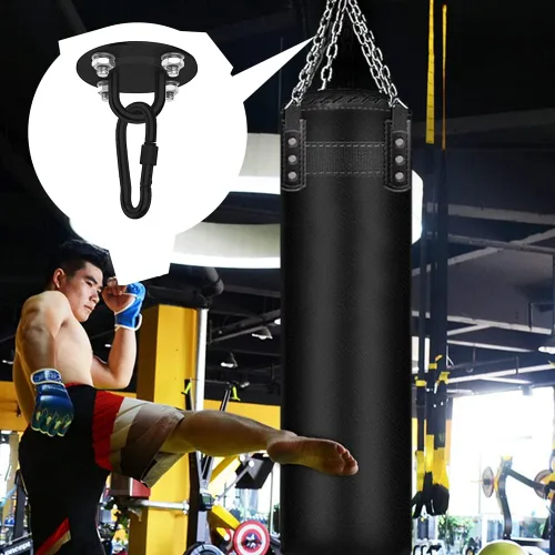 Vista 2 de TopHomer Kit para colgar hamacas, ganchos de hamaca resistentes con pernos de tornillo, ganchos de pared de hamaca de acero inoxidable para montaje