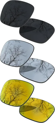 Vista 11 de ToughAsNails Set of 3 Polarized Replacement Lenses for Oakley Fuel Cell OO9096 Pack
