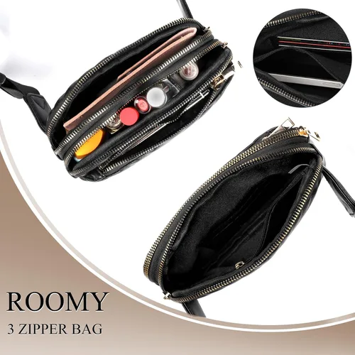 Vista 5 de Riñonera cruzada para mujer, cangurera de moda para mujer, cintura pequeña, bolsa de pecho con correa ajustable, 02 Gris PU
