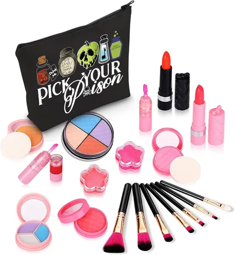 Vista 4 de ZJXHPO Regalo de Halloween de la reina malvada regalo para amantes de los villanos bolsa de maquillaje veneno con cremallera para villano bolsa