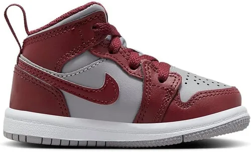 Vista 3 de Jordan Toddler Air Jordan 1 Mid Retro Basketball Shoes Cherrywood Red Cement Grey White Sneakers Cherrywood Rojo/Cemento Gris/Blanco