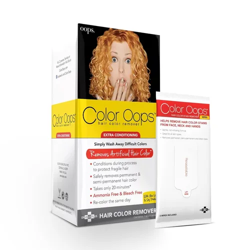 Vista 7 de Color Oops decolorante de cabello con extra acondicionador. Se procesa en 20 minutos, elimina de forma segura el tinte permanente