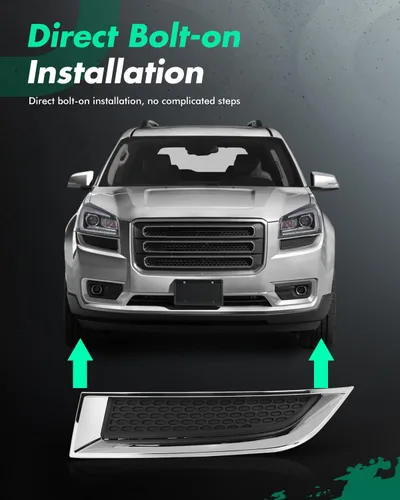 Vista 6 de SCITOO Rejilla del parachoques delantero izquierdo Compatible con 2017 para GMC Acadia Limited, 2013-2016 para GMC Acadia Rejilla exterior
