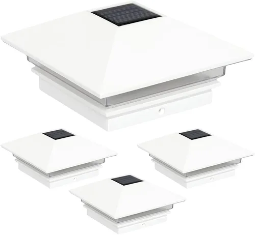 Vista 13 de Postes solares GreenLighting Nominal 4 x 4 Slim LED, lámpara con remate para postes de madera, Bronce