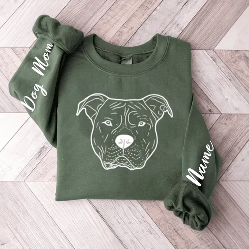 Vista 3 de Regalos personalizados para amantes de los perros, sudadera de perro para mujer, camisas de mamá para mujer