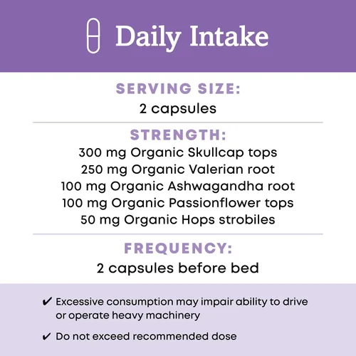 Vista 6 de Oregon's Wild Harvest Suplemento orgánico Sleep Better, 90