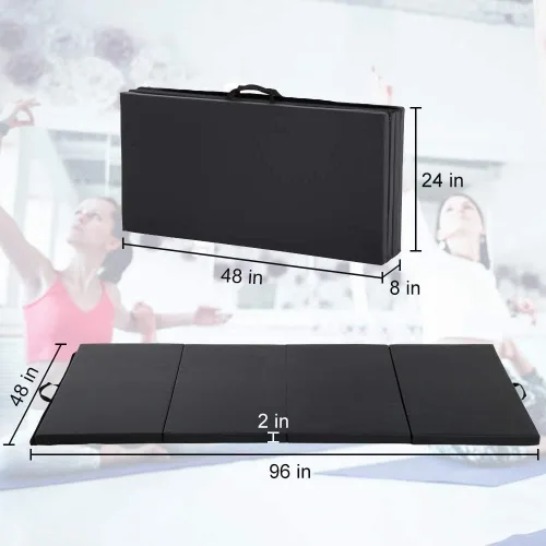 Vista 5 de Esterilla de gimnasia para gimnasia, alfombra de gimnasia, esterilla gruesa de yoga, esterilla para ejercicios aeróbicos, entrenamiento de fitness