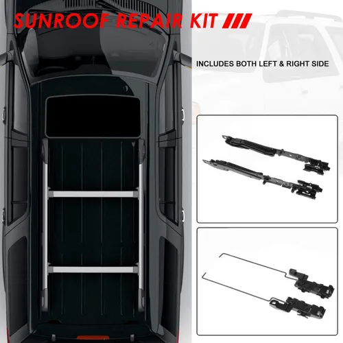 Vista 4 de Auto Dynasty Kit de reparación de rieles de techo corredizo compatible con Ford F-150 F-250 F-350 F-450 Expedition Lincoln Navigator Mark LT 00-17