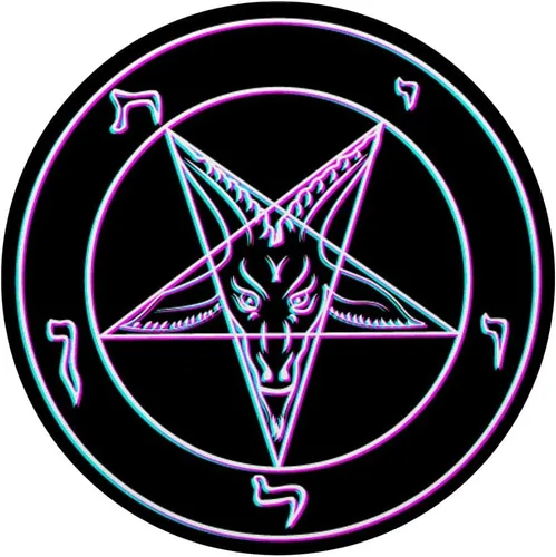 Vista 3 de Waporwave Pentagram Seal of Baphomet - PopSockets Grip and Stand para teléfonos y tabletas, Negro