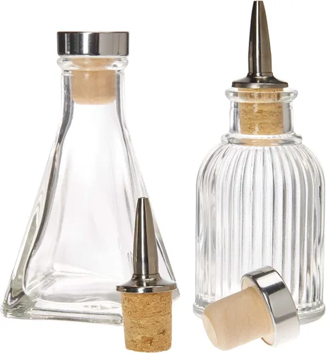 Vista 6 de Amehla Bitters Bottle - Juego de 2, capacidad de 3 onzas con tapas Dasher y tapas de tapón - Botellas Dasher para amargos - Botellas amargas