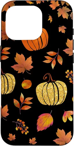 Vista 20 de Fall Leaves and Pumpkins Pattern Halloween Autumn Case for iPhone 17