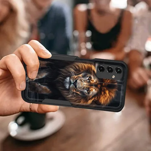 Vista 606 de Funda para Galaxy A14 5G, resistente de doble capa híbrida de policarbonato duro, goma suave, a prueba de golpes, funda protectora resistente