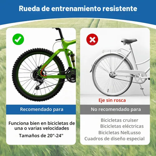 Vista 4 de MOSHAY Rueda de entrenamiento para hacer zoom en bicicleta para bicicletas variables de 16, 18, 20, 22, 24 pulgadas