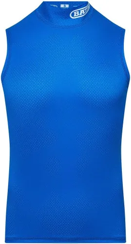 Vista 8 de Battle Camisa deportiva sin mangas de compresión con cuello simulado, malla elástica en 4 direcciones, absorbe la humedad