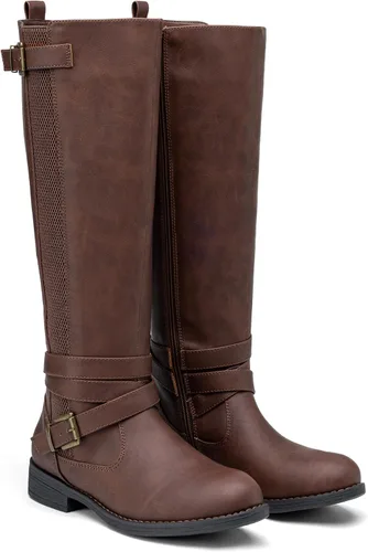 Vista 7 de Vepose Botas altas hasta la rodilla para mujer 952 Stretch Riding Retro Fashion