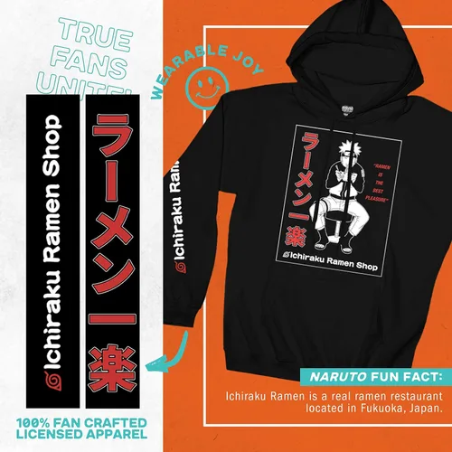 Vista 3 de Ripple Junction Naruto Shippuden - Sudadera con capucha unisex para adulto Ichiraku Ramen Best Pleasure