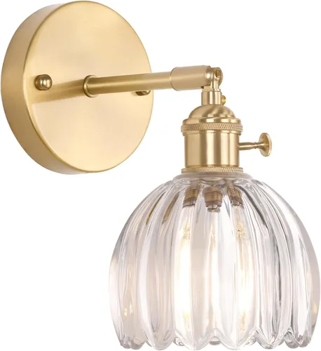 Vista 48 de Shenmoyl Aplique de pared vintage a pilas con bonita pantalla de vidrio de tulipán blanco, inalámbrico, recargable, luz de pared funciona