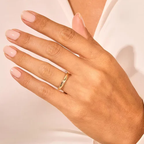 Vista 3 de FUNEIA Anillo de oro de 14 quilates para mujeres y hombres, 0.079 in, 0.118 in, 0.157 in, 0.197 in, 0.236 in, 0.315 in, 0.394 in, anillos de boda