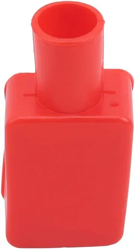 Vista 3 de Cubierta aislante de terminales de batería negra y roja, protector negativo positivo, poste superior, cubierta de terminal aislante, accesorios