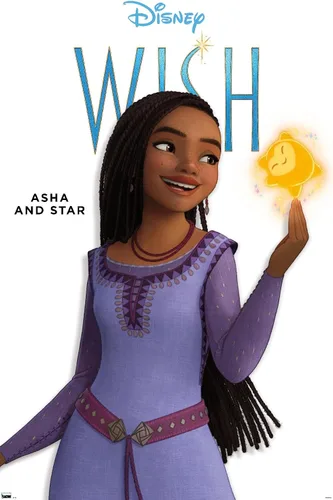 Vista 15 de Trends International Disney Wish Asha Feature Series - Póster de pared, 22.4 pulgadas de largo x 14.7 pulgadas, versión enmarcada en madera
