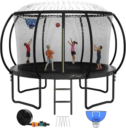 Vista 20 de Zevemomo - Trampolines de 8.0 pies, 10.0 pies, 12.0 pies, 14.0 pies, 16.0 pies, para exteriores, trampolines para niños y adultos, trampolines