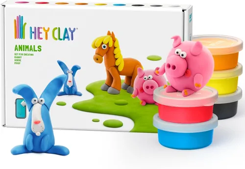 Vista 19 de HEY CLAY Colorido modelado de arcilla seca al aire para niños 6 latas con divertidas instrucciones interactivas aplicación - Actividades para niños