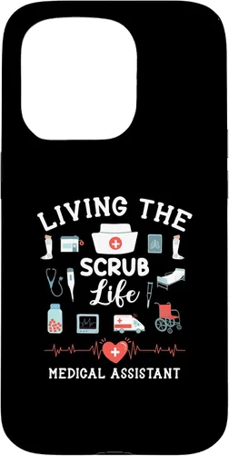 Vista 14 de Carcasa para iPhone 16 Living The Scrub Life Medical Assistant Nurse