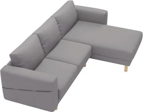 Vista 5 de Asiento duradero de tres o dos (3 o 2) con funda de sofá de repuesto por encargo compatible con IKEA Norsborg - Funda para sofá esquinero seccional