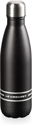 Vista 4 de Le Creuset Botella de agua de hidratación de acero inoxidable, 17 oz, algodón blanco mate