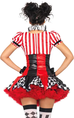 Vista 2 de Leg Avenue Naughty Harlequin Clown Costume