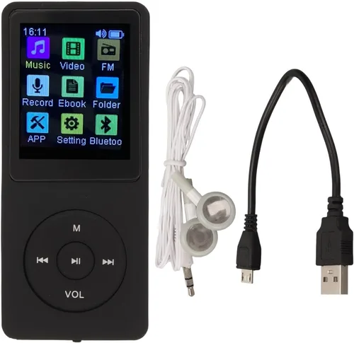 Vista 6 de Reproductor de MP3/MP4, reproductor de música MP3, compatible con tarjeta de memoria 32G, pantalla LCD digital clásica ultrafina de 1.8 pulgadas