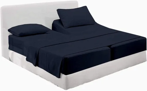 Vista 28 de Juego de sábanas premium de 4 piezas - Sábanas de cama de algodón tamaño individual - 100% algodón - 300 número de hilos - Sábana bajera ajustable