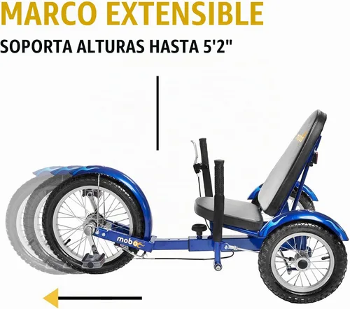 Vista 3 de Triciclo Mobo Triton Cruiser Azul