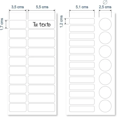 Vista 5 de ETIKids 40 Etiquetas adhesivas laminadas personalizables multiusos (básicas) para guardería y escuela.