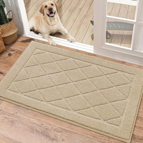 Vista 31 de BEQHAUSE - Tapete para puerta de 20 x 32 pulgadas, antideslizante, color beige