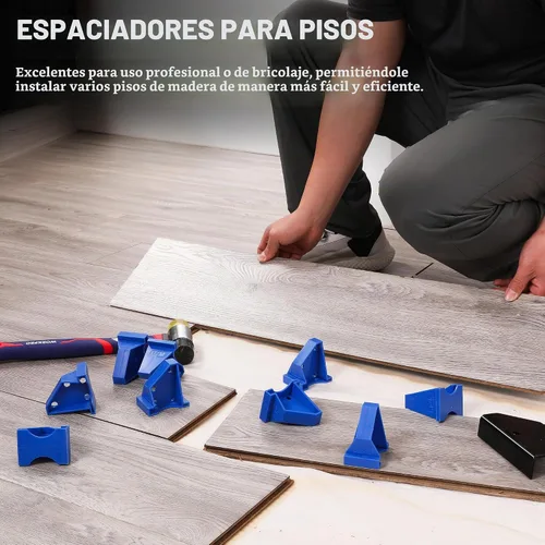 Vista 4 de WORKPRO Paquete de 24 espaciadores de piso, herramienta de instalación de pisos laminados 2 en 1