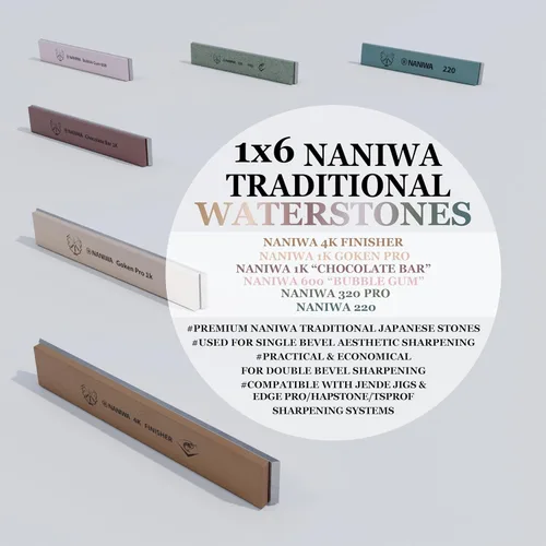 Vista 3 de 1 × 6 piedra de afilar tradicional Naniwa 600 Bubble Gum – Edge Pro, Hapstone y TSProf