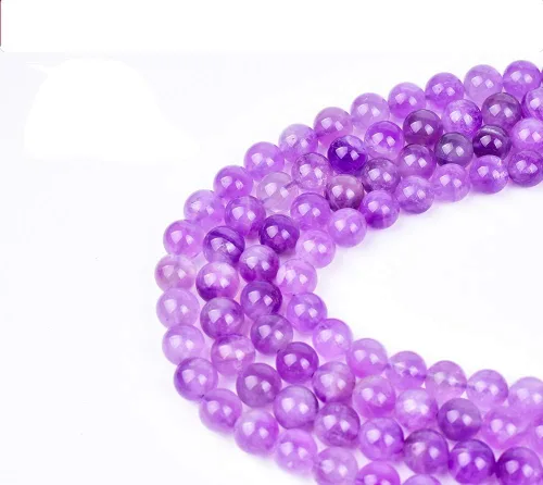 Vista 50 de 6mm Cuentas Redondas de Granate para Hacer Joyería DIY, Poder Curativo de Cristal, Piedras Preciosas Sueltas para Hacer Pulseras y Collares, Hilo