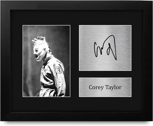 Vista 8 de HWC Trading Corey Taylor Slipknot Gifts USL Imagen Impresa con Autógrafo Firmado para Fanáticos de Recuerdos Musicales - Tamaño Carta de EE.UU