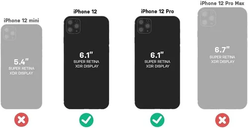 Vista 2 de OtterBox Symmetry Series - Funda para iPhone 12 y iPhone 12 PRO (solamente), embalaje no minorista, color negro