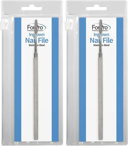 Vista 9 de ForPro Professional Collection Lima de uñas encarnadas, herramienta de uñas encarnadas de acero inoxidable de grado quirúrgico con extremo en ángulo