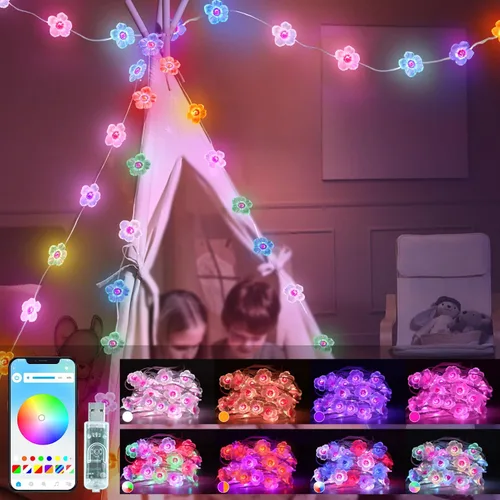 Vista 12 de echosari Cadena de luces con forma de estrella, funciona con pilas, temporizador automático, luces LED de hadas con forma de estrella de 158