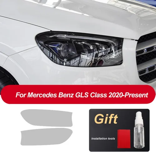 Vista 3 de JCAKES Car Headlight Protective Film Front Light Transparent TPU Sticker ，for Mercedes Benz GLS GLB G GLK V Class 2013-Present